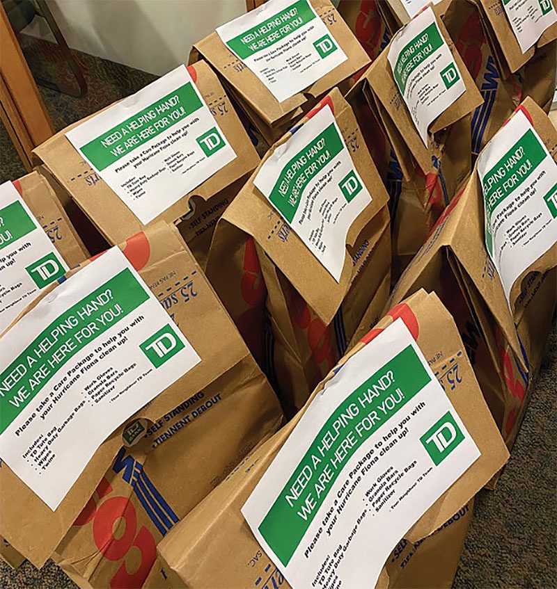 Care packages prepared for people affected by Hurricane Fiona
