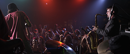 Awards Show front of stage with fans watching