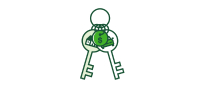 Icon of a cloud with the text CO2 and an arrow pointing down