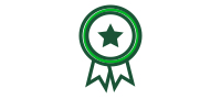 Icon of an award with a star