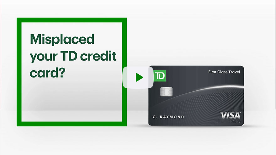 Lock or unlock your credit card in the TD app