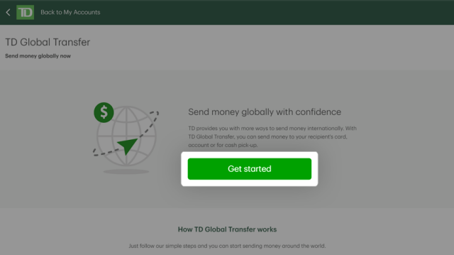 Money on sale order td