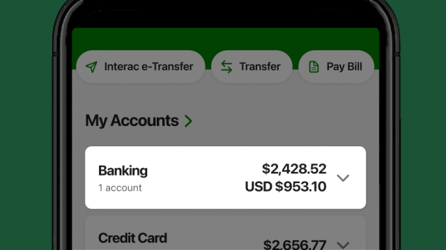 How to access the direct deposit form on the TD app