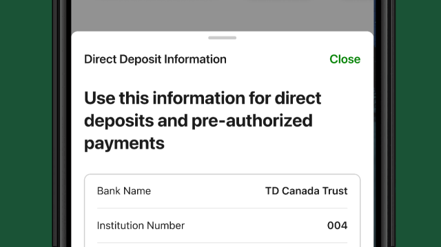 canadian bank account number format