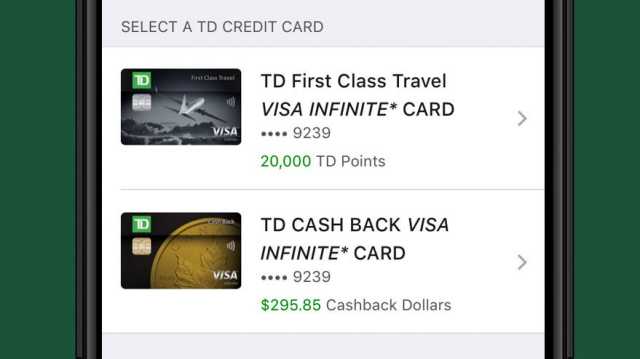How to pay down a credit card balance using TD points or Cash Back