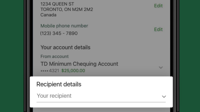 Td wire deals transfer