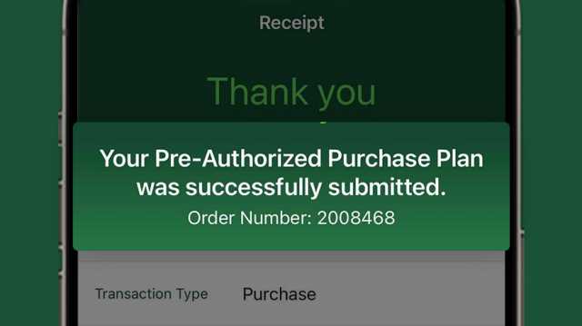 Setup a Pre authorized Purchase Plan TD Canada Trust
