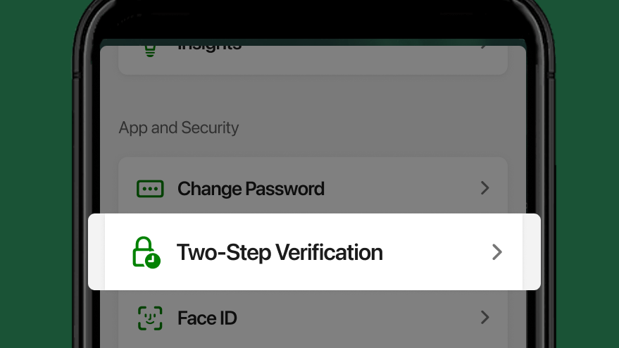 Select Two-Step Verification.