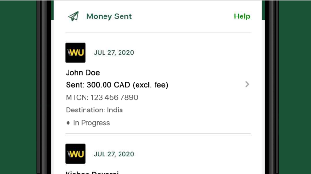 Money order shop td