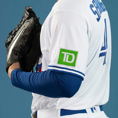 Logo TD sur le chandail des Toronto Blue Jays