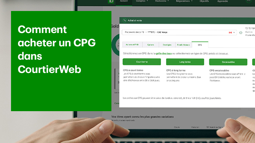 Comment acheter un CPG