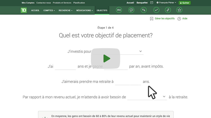 Planification et suivi de vos objectifs de placement