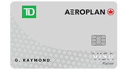 Carte de crédit Visa Platine* TDMD AéroplanMD