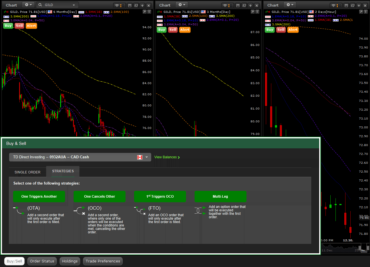 Advanced Dashboard | TD Direct Investing