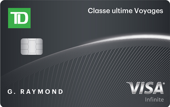 Carte Visa Infinite* TD Classe ultime Voyages