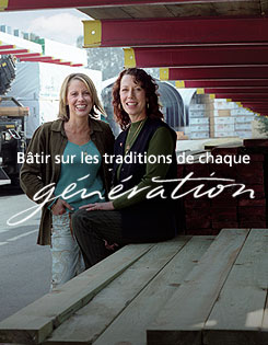 Bâtir sur les traditions de chaque génération