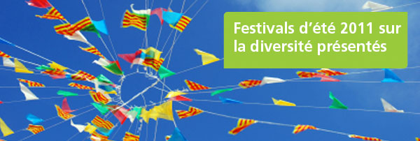 Drapeaux dans le ciel