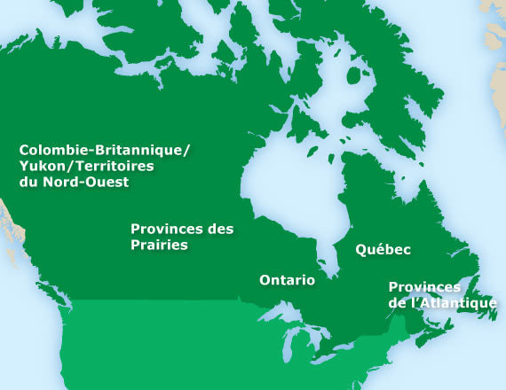 map of Canada