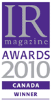 IR Magazine Awards 2010 - Canada Winner