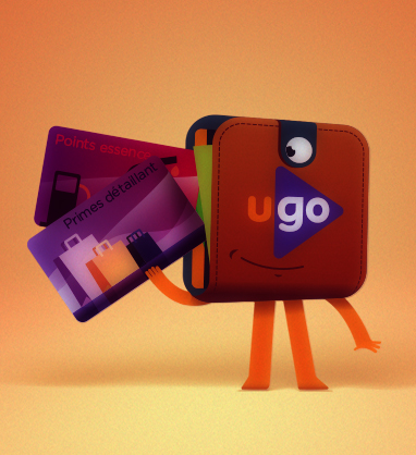 Le Portefeuille UGO contient les cartes de fidélité.