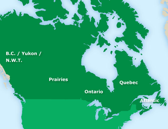 map of Canada