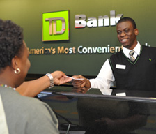 TD Employee serving customer