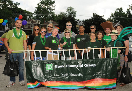 TD employees at Pride festival