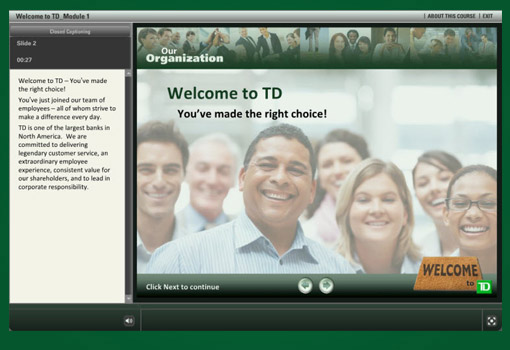 Image of TD's e.learning program