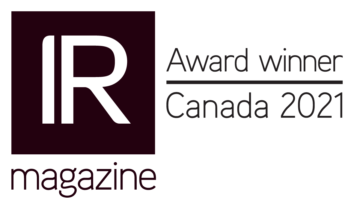 IR Magazine Awards 2021 - Canada Winner