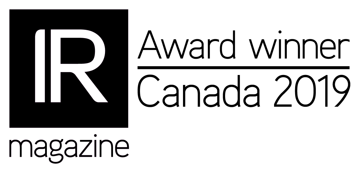 IR Magazine Awards 2019 - Canada Winner