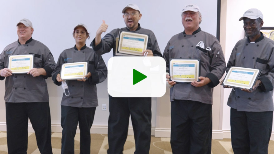 Play a video to learn how Camillus House helps Miami locals like Nicolas find housing and cook up careers.